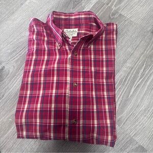 Men’s Cabela’s Long Sleeve Casual Plaid Button Down Shirt